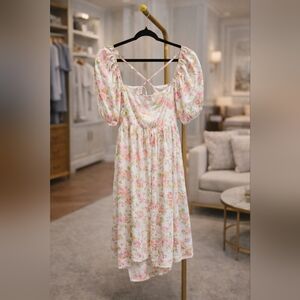 NWT Altar'd State Pink and Green Floral Dress